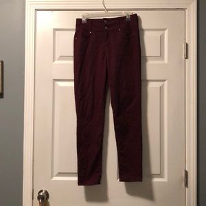 Burgundy Jeans